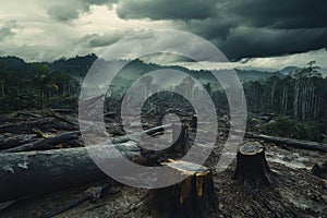 Devastated Tropical Rainforest