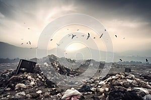 Devastating effects of environmental pollution. Generative AI