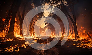 Devastating Fire Engulfs Forest