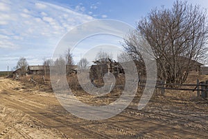 Devastation in Russian village