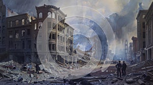 Devastation Unveiled: San Francisco\'s 1906 Earthquake in Brushstrokes