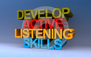 develop active listening skills on blue