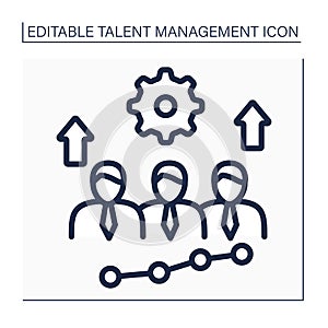 Develop employees line icon