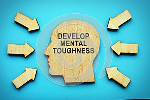 Develop Mental Toughness phrase on the head shape