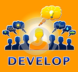 Develop People Meaning Growth Progress 3d Illustration