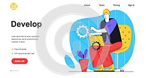 Develop software web banner concept.