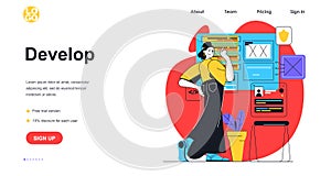 Develop software web banner concept.