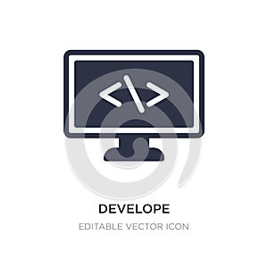 develope icon on white background. Simple element illustration from Computer concept photo