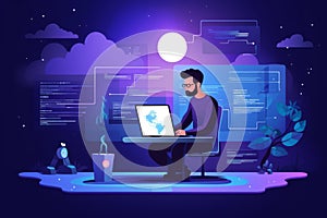 Developer Creating Responsive Web Design