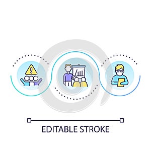 Developer education loop concept icon