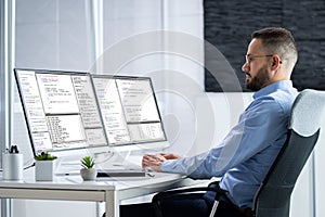 Developer Programmer Man Coding Software