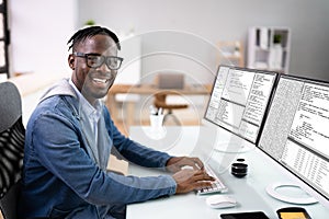 Developer Programmer Man Coding Software