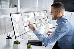 Developer Programmer Man Coding Software