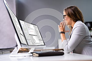 Developer Programmer Woman Coding Software