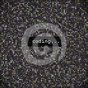 Developer Programming Code.Javascript Abstract Computer Script -