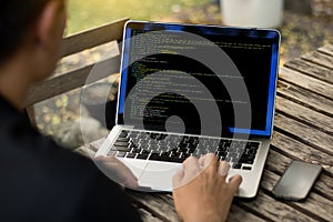 Developer Team Working Laptop Computer Mobile Application Softw