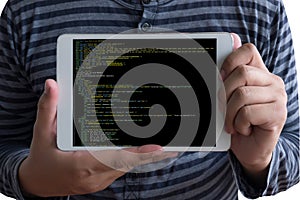 Developer Team Working Laptop Computer Mobile Application Softw