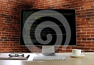 Developer Team Working Laptop Computer Mobile Application Softwareand Web Design Online Technology Content script to display