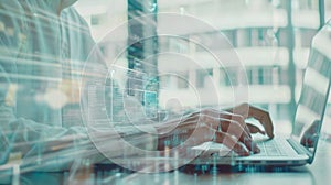 The developer typing code.AI generated image