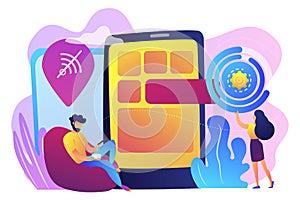 Progressive web app concept vector illustration.