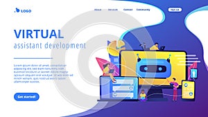 Chatbot development platformconcept landing page.