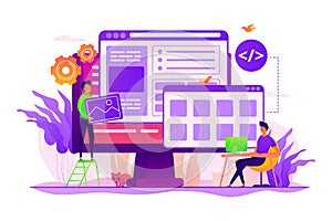 Web development concept vector illustration