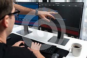 IT developers creating online software development information. Sellable.