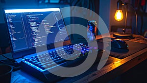 Developers Desk for Late Night Coding Session