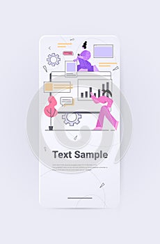 developers team creating website ui web application development program software optimization concept