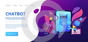 Chatbot app developmentconcept landing page.