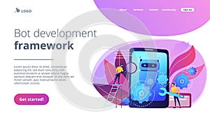 Chatbot app developmentconcept landing page.