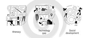 Developing country abstract concept vector illustrations.