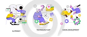 Developing country abstract concept vector illustrations.