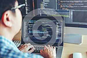 Developing programmer Development Website design and coding tech photo