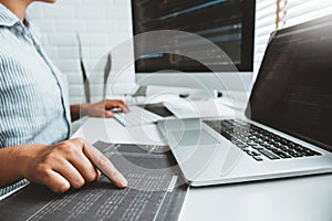 Developing programmer Development Website design and coding technologies working at home