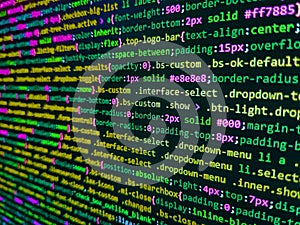 Developing programming and coding technologies. Php language and coding function developer. Programming Coding with editor