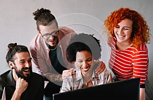 Developing programming and coding technologies. Programmer working in a software develop company