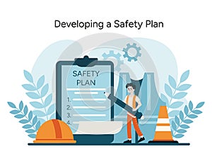 Developing a Safety Plan vector