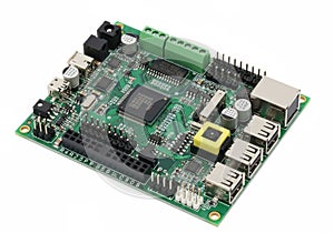 Development board with multiple connectivity options and microcontroller chip