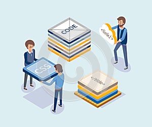 Development of Code, Developer Programming Concept