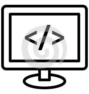 Development, coding Isolated Vector Icon That can be very easily edit or modified. Development, coding Isolated Vector Icon That c