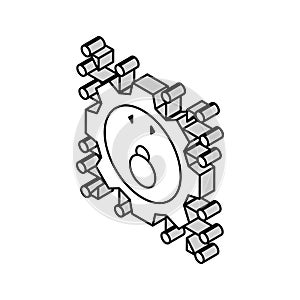 development debug isometric icon vector illustration