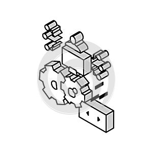 development erp software isometric icon vector illustration