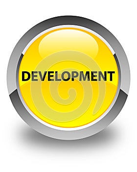 Development glossy yellow round button