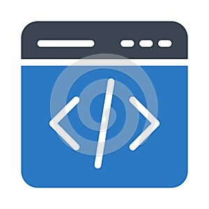 Development glyph colour vector icon