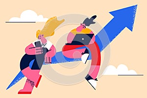 Development, growth data analysis concept