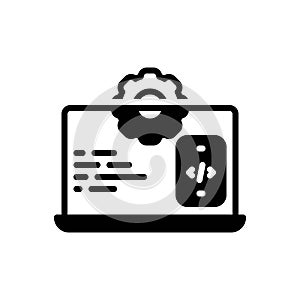 Black solid icon for Development, configure and develop