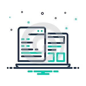 Mix icon for Development, develop and technology