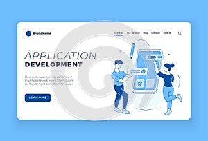 Development of mobile applications. Online software for user