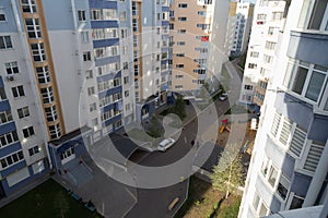 Development of new modern apartment building